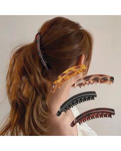 Hair Clips Solid Color Banana Clip Fish Shaped Hairpin Women's Hair Accessories Fashion Ponytail Barrettes Hair Claws Hairpins